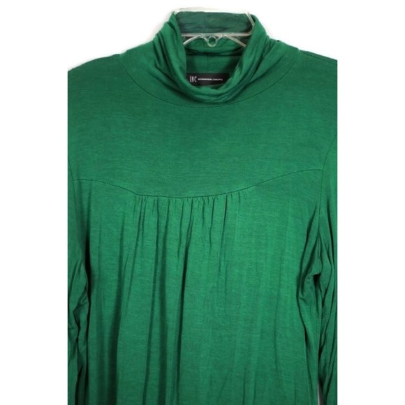 INC Green Women's Long Sleeve Blouse High Neck Pullover Turtleneck XL 044 - Picture 4 of 6